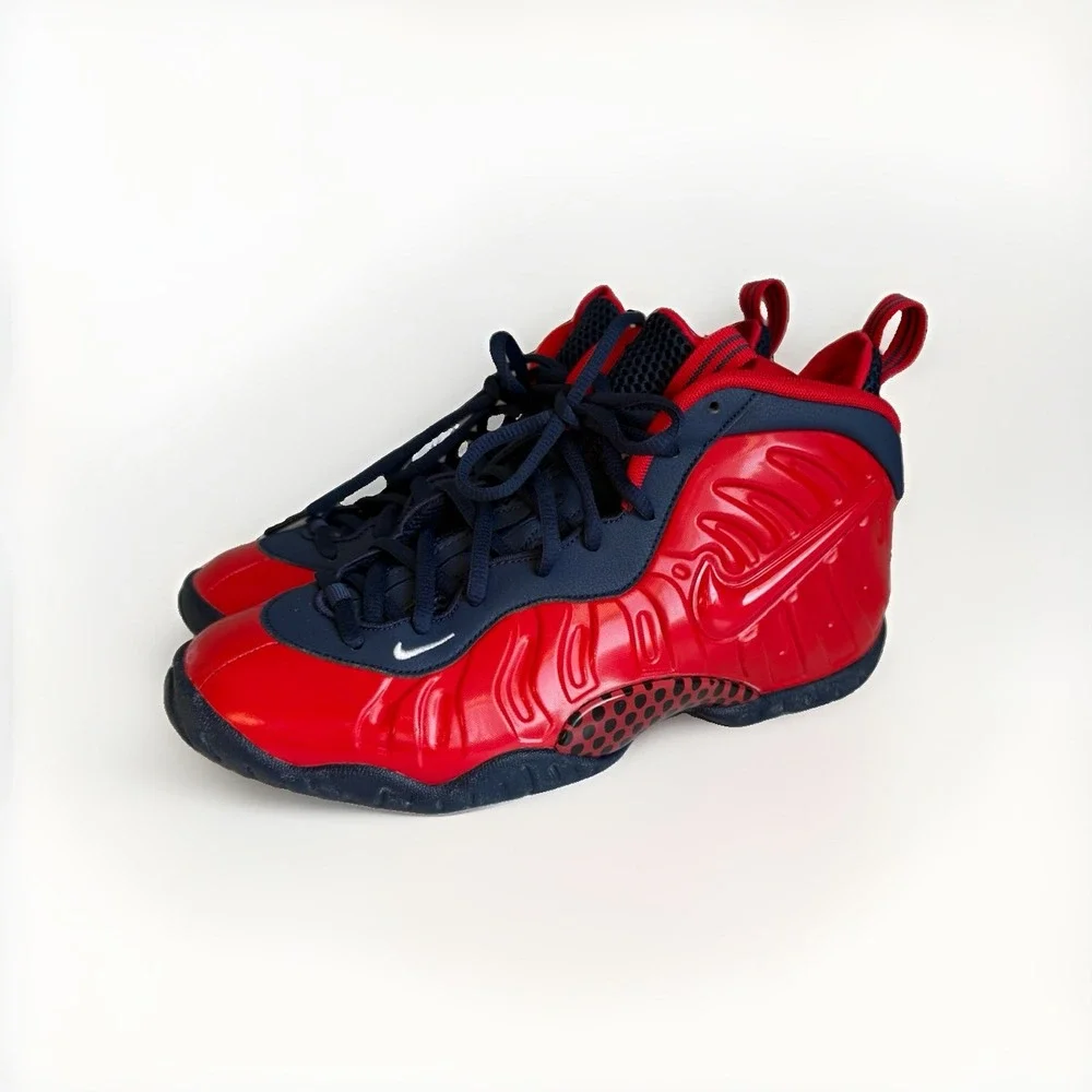 Nike Little Posite Pro USA Red Navy Shoes Big Kids US 6Y Womens 7.5 CZ2520-600